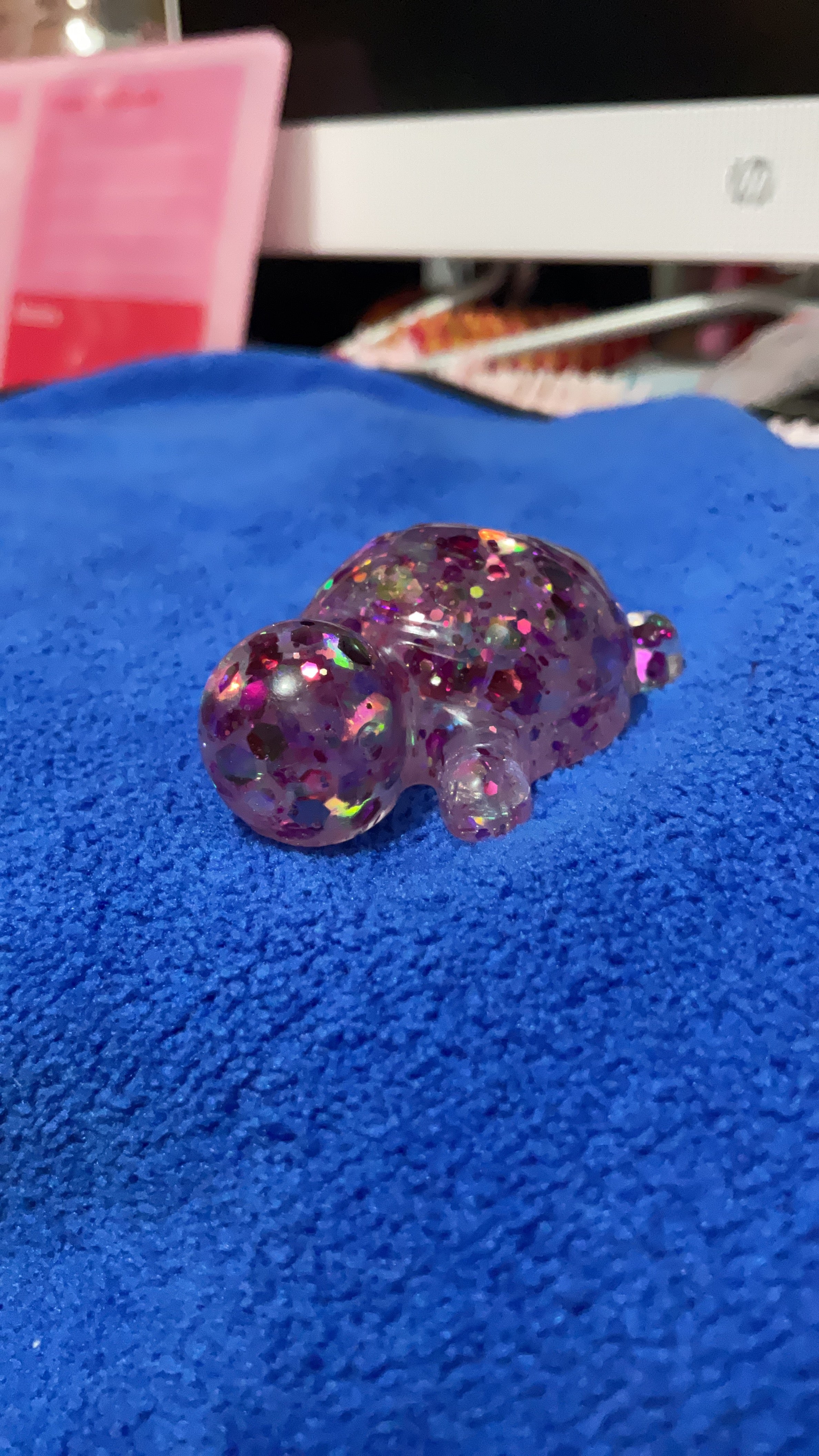 Glitter turtle keychains
